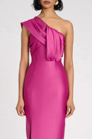 Merovin One-Shoulder Bandage Maxi Dress