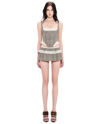 Lenvor Striped Paneled Set In Grey