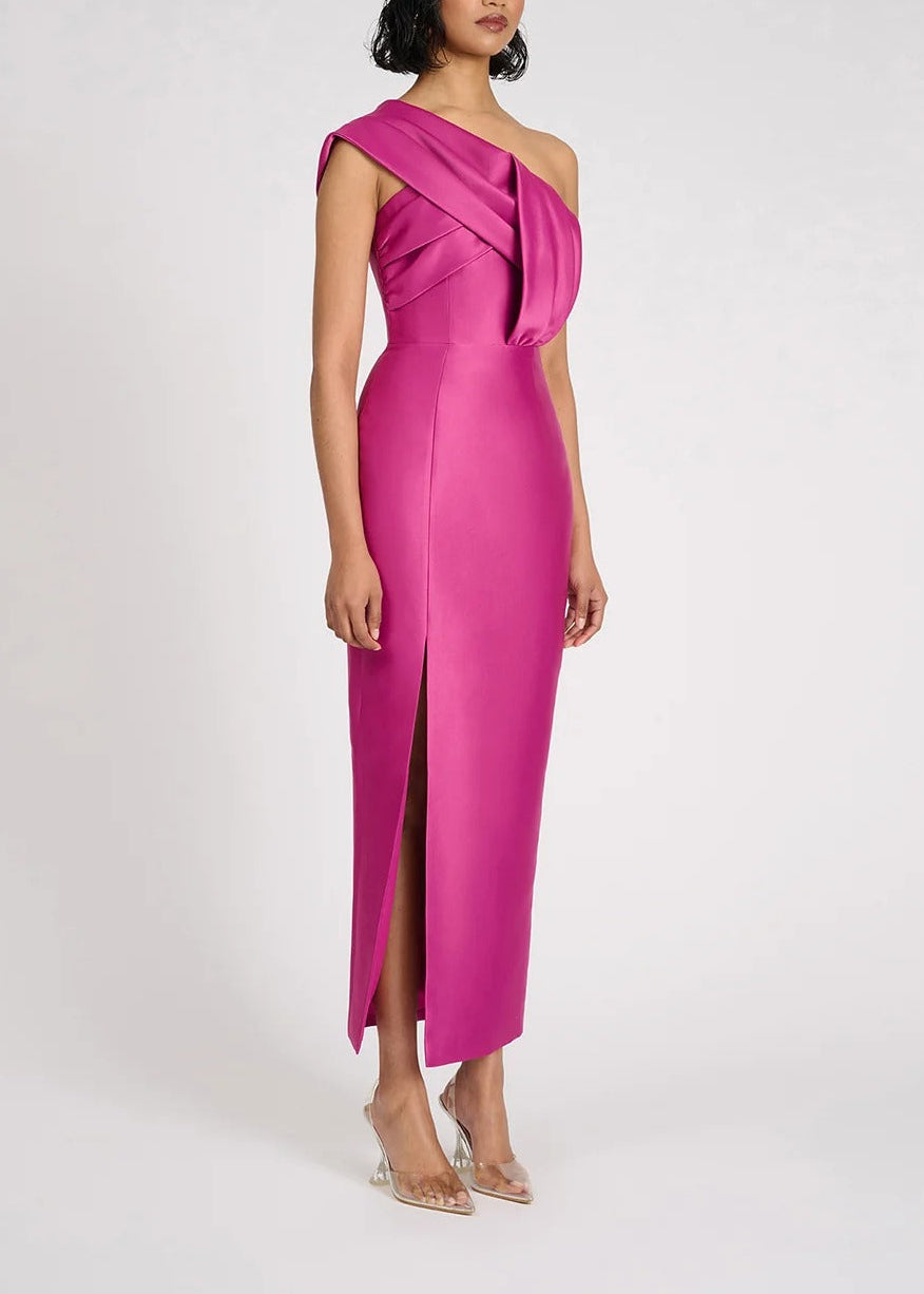 Merovin One-Shoulder Bandage Maxi Dress