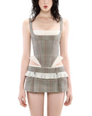 Lenvor Striped Paneled Set In Grey