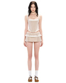 Lenvor Striped Paneled Set In Beige