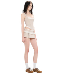 Lenvor Striped Paneled Set In Beige