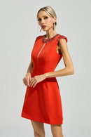 Gaby Red Sleeveless Mini Dress