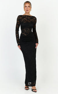 Gwyllyn Lace Backless Maxi Dress
