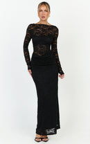 Gwyllyn Lace Backless Maxi Dress