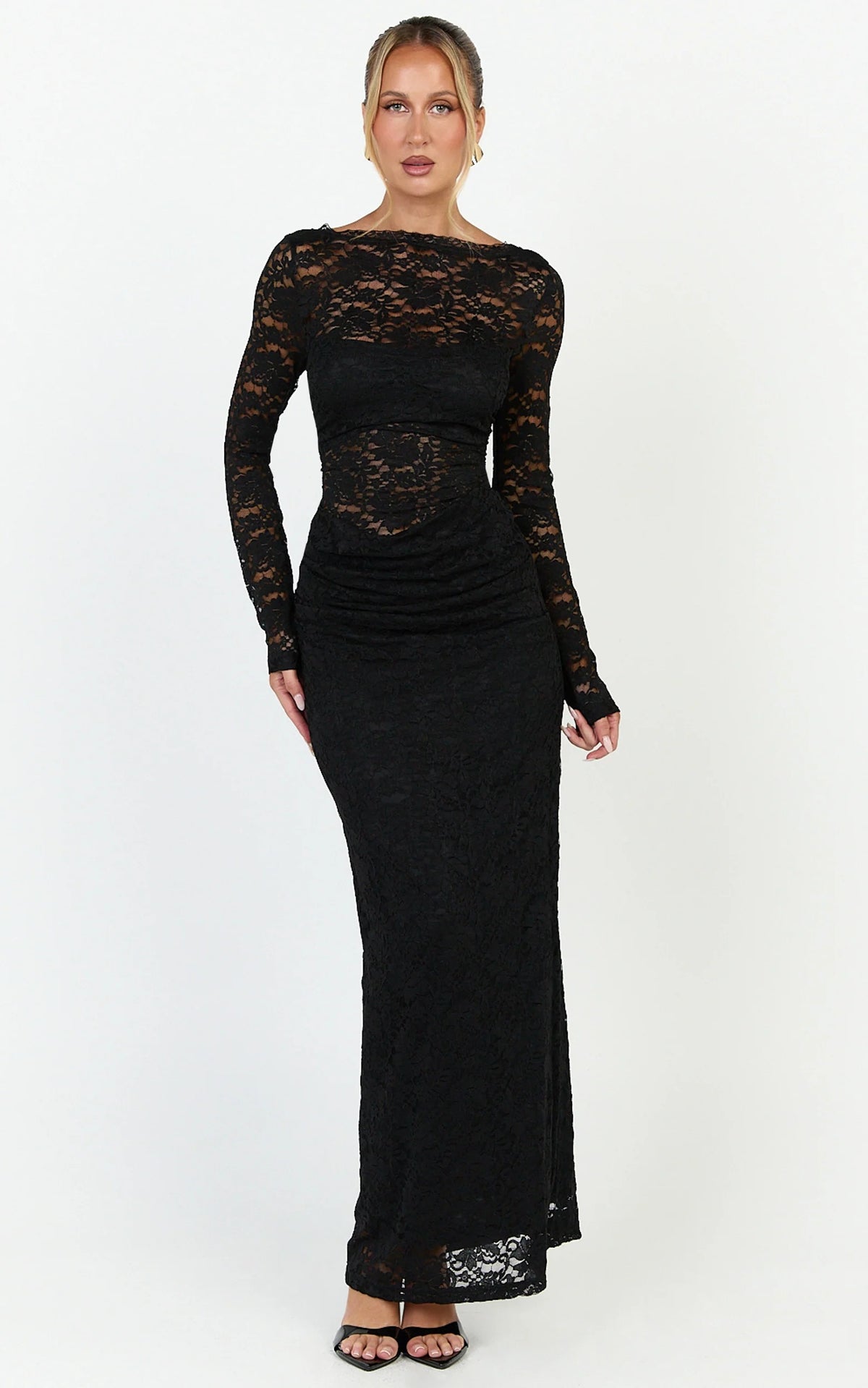Gwyllyn Lace Backless Maxi Dress