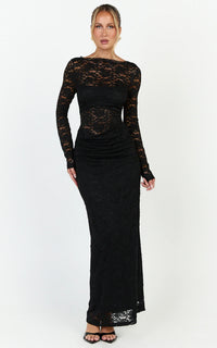 Gwyllyn Lace Backless Maxi Dress