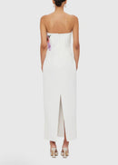 Eudoxia White Floral Embroidered Maxi Dress