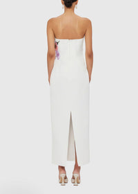 Eudoxia White Floral Embroidered Maxi Dress