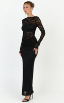Gwyllyn Lace Backless Maxi Dress