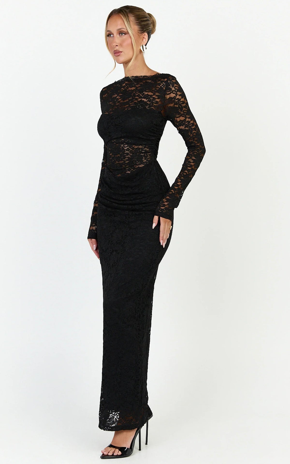 Gwyllyn Lace Backless Maxi Dress