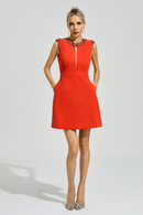 Gaby Red Sleeveless Mini Dress