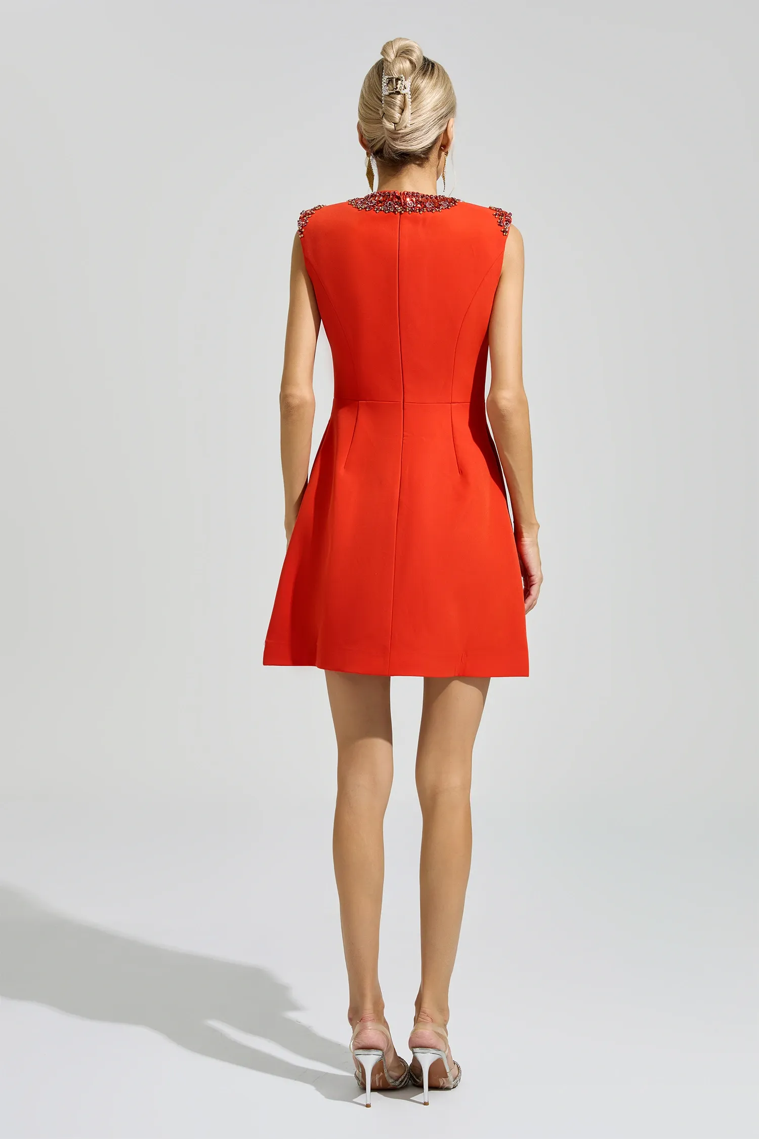 Gaby Red Sleeveless Mini Dress
