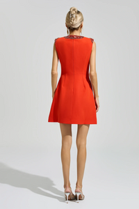 Gaby Red Sleeveless Mini Dress