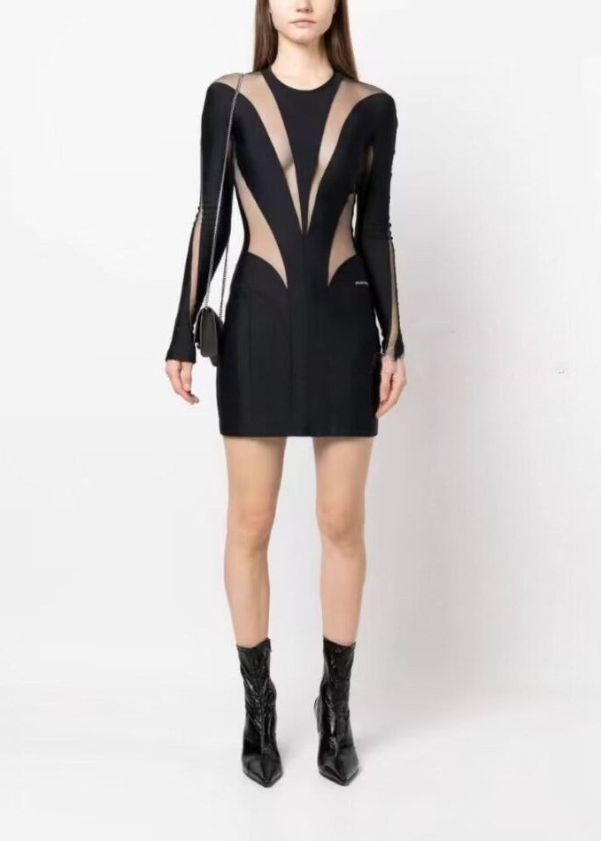 Orlane Illusion Panelled Mini Dress