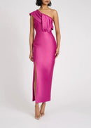 Merovin One-Shoulder Bandage Maxi Dress