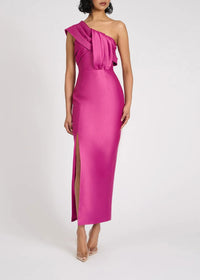 Merovin One-Shoulder Bandage Maxi Dress
