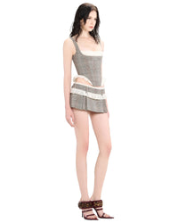 Lenvor Striped Paneled Set In Grey