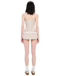 Lenvor Striped Paneled Set In Beige