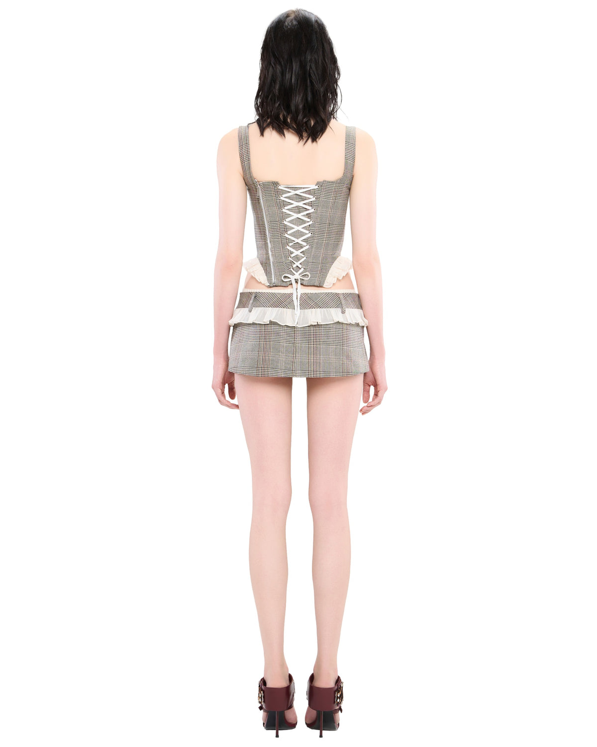 Lenvor Striped Paneled Set In Grey