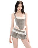 Lenvor Striped Paneled Set In Grey