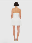 Eliezra White Floral Embroidered Mini Dress