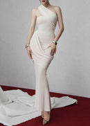 Sovrin One Shoulder Draped Maxi Dress