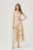 Aryana Lace Floral Embroidered Midi Dress