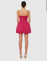 Eliezra Pink Floral Embroidered Mini Dress