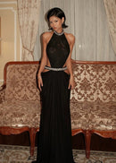 Virellon Black Backless Maxi Dress