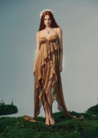 Grythalen Crinkle Satin Mini Dress