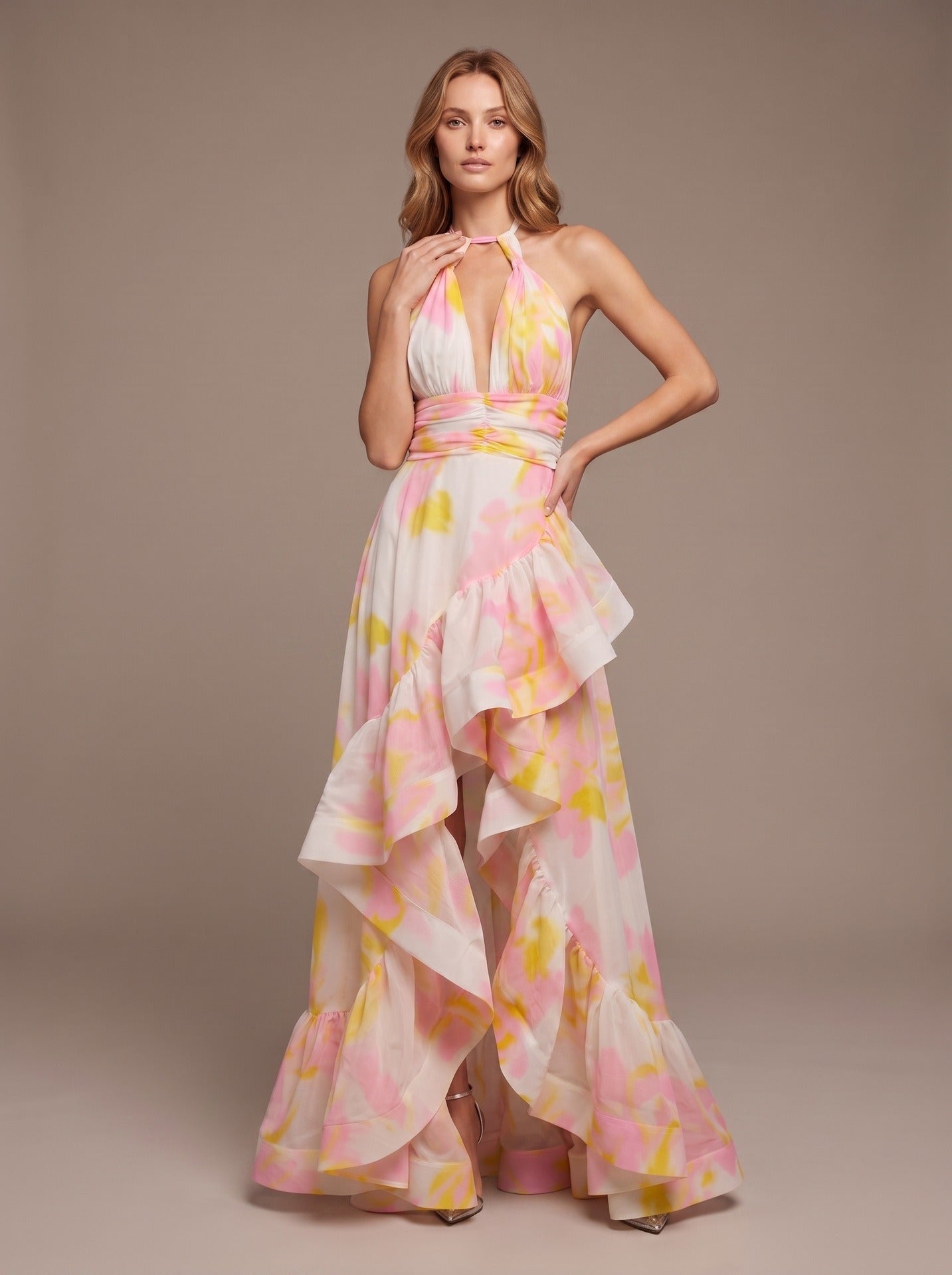 Ulanne Floral Ruffle Maxi Dress