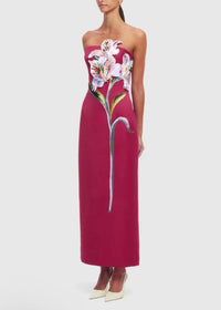 Eudoxia White Floral Embroidered Maxi Dress