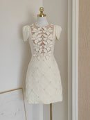 Allie Petal-Detail Buttoned Mini Dress