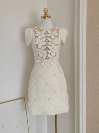 Allie Petal-Detail Buttoned Mini Dress
