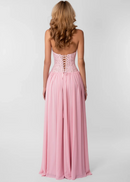 Daxelia Lace-Corset Maxi Dress In Pink