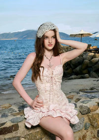 Nexian Embroidered Floral Mini Dress