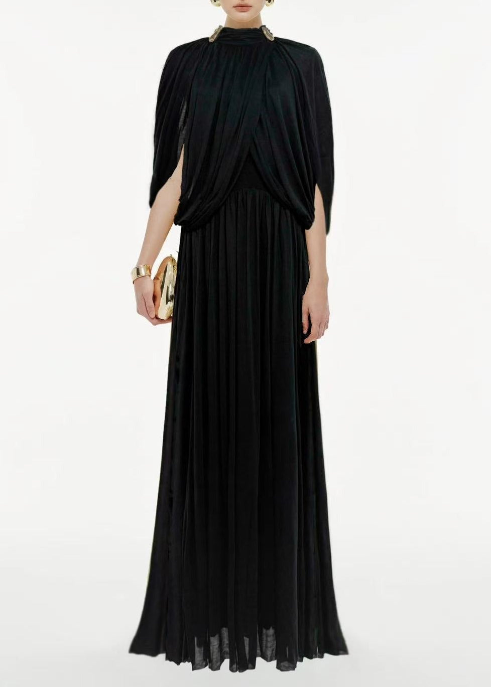 Nervion Red Pleated Sweater Dress