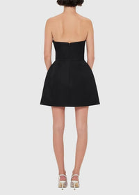 Eloise Black Off-Shoulder Sequin Floral Embroidered Mini Dress