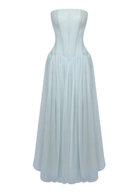 Kelora Mesh Maxi Dress In Baby Blue