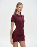 Zavelyn Bodysuit In Burgundy