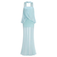 Ashwick Folds Spaghetti Strap Chiffon Maxi Dress