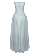 Kelora Mesh Maxi Dress In Baby Blue