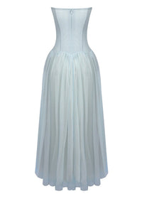 Kelora Mesh Maxi Dress In Baby Blue