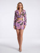 Evalyse Sequin Embroidery Two Piece Dress