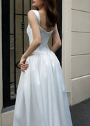 Genova Satin Lightweight Wedding Maxi Dress