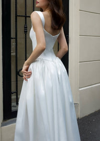Genova Satin Lightweight Wedding Maxi Dress