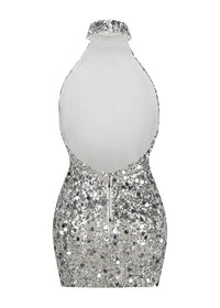 Glora Halter Sequin Mini Dress