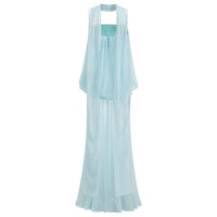 Ashwick Folds Spaghetti Strap Chiffon Maxi Dress