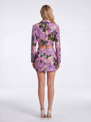 Evalyse Sequin Embroidery Two Piece Dress